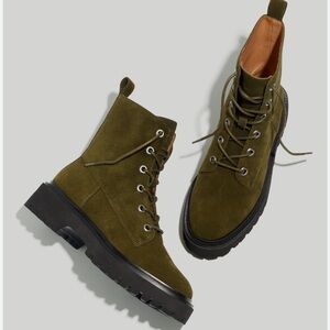 Madewell The Rayna Lugsole Boot in Suede
